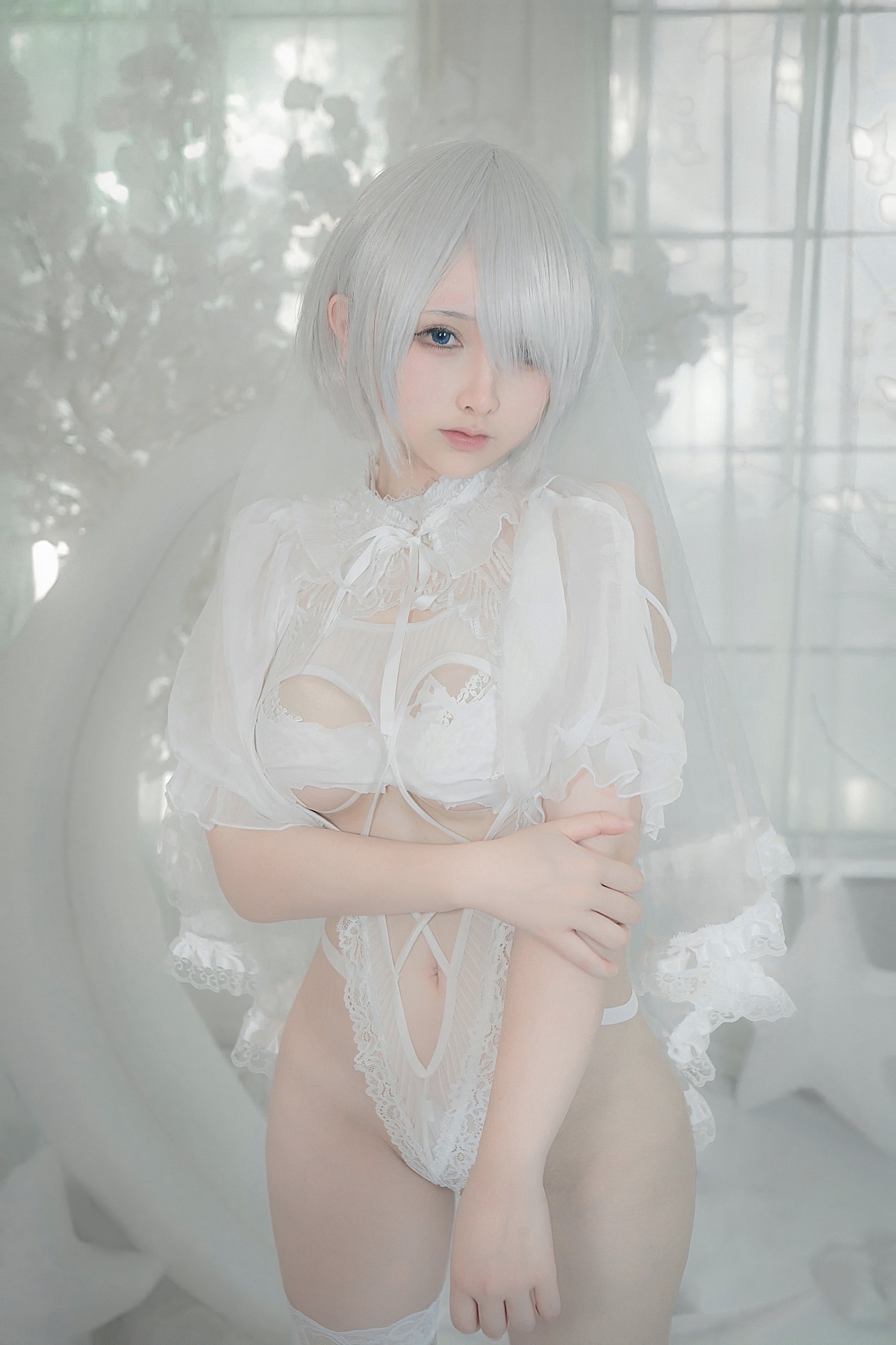 图片[1]-樱梨梨 – NO.015 – 2B白花嫁[24P]-XikXak